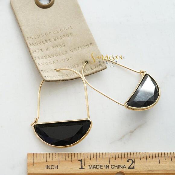 Anthropologie Crescent Hoop Earrings - Picture 4 of 6